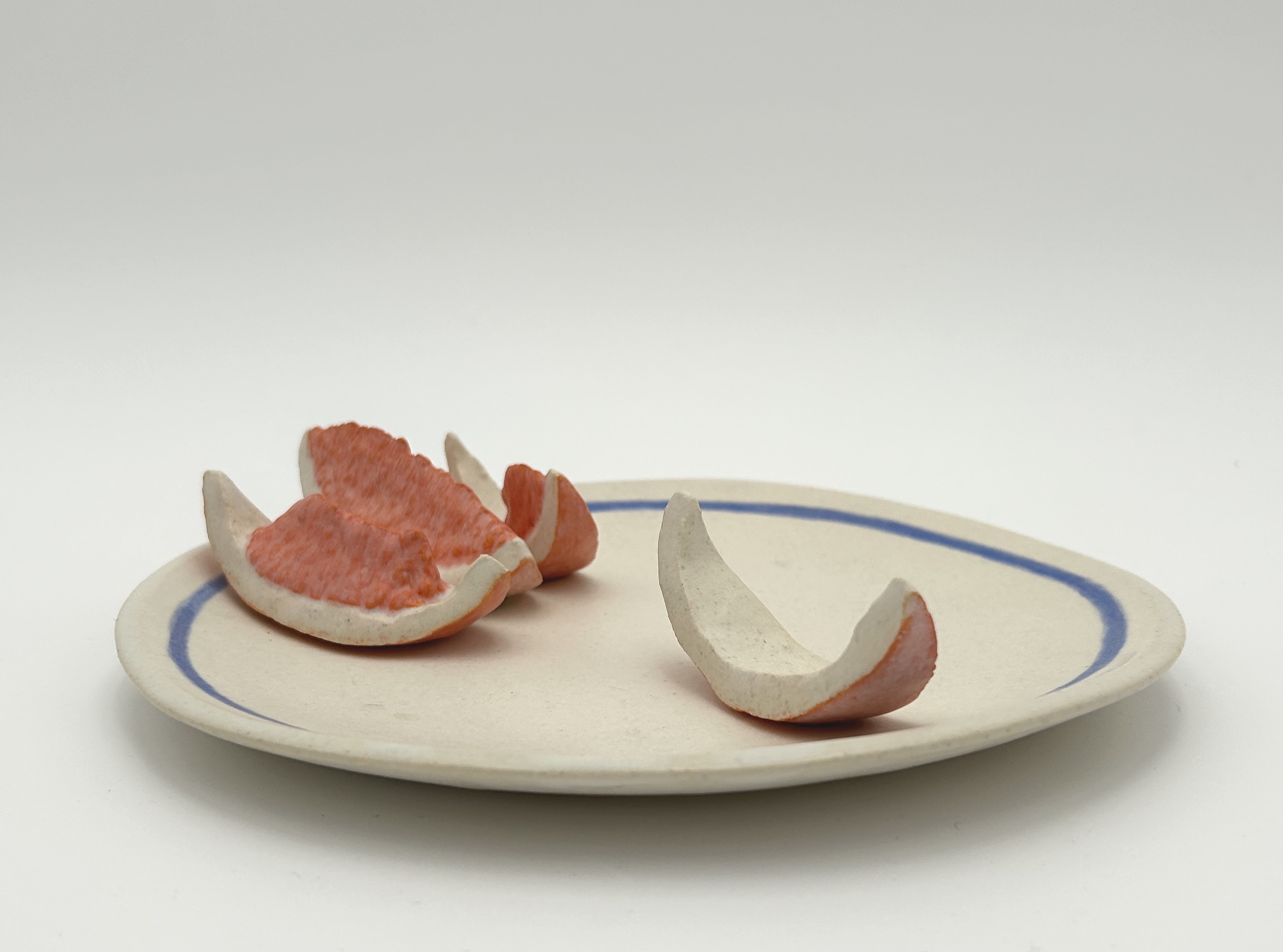 Plate of orange peels